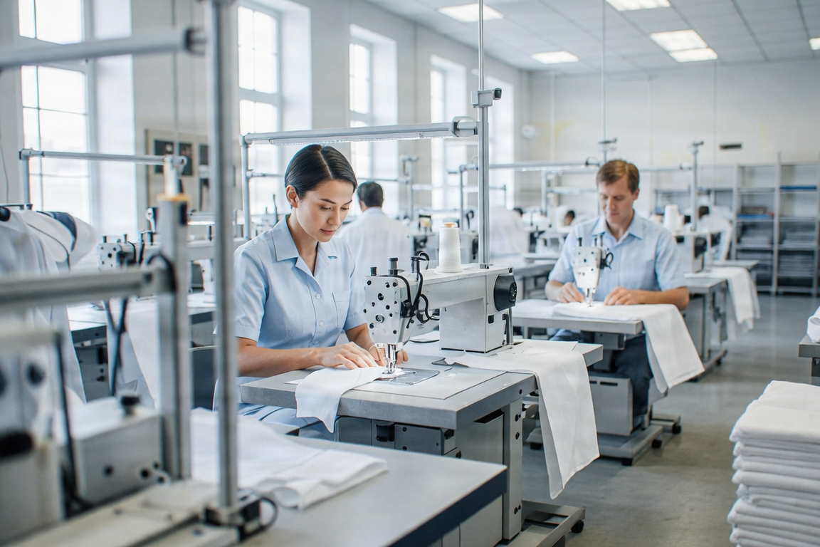Garment factory uniform production